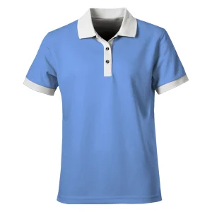 Sky Blue/White Polo Shirt – Unisex