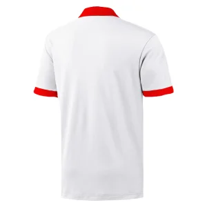 White/Red Polo Shirt – Unisex - Image 2