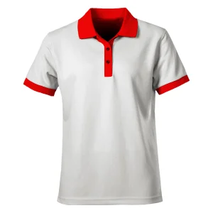 White/Red Polo Shirt – Unisex